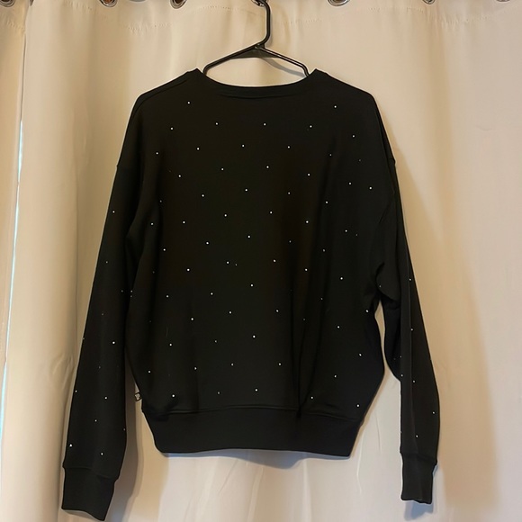 Victoria Secret rhinestone dotted fleece crewneck NEW - Picture 4 of 5